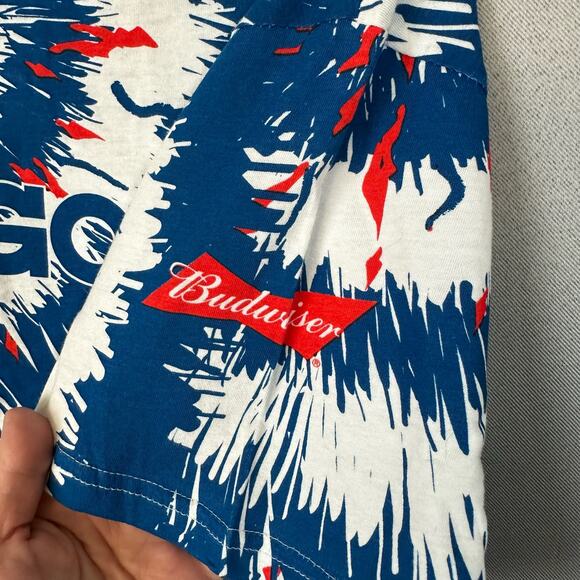 Unisex EUC Chicago Cubs Tie Dye Budweiser Logo Wrigley Field Bleacher T Shirt XL - Picture 4 of 6